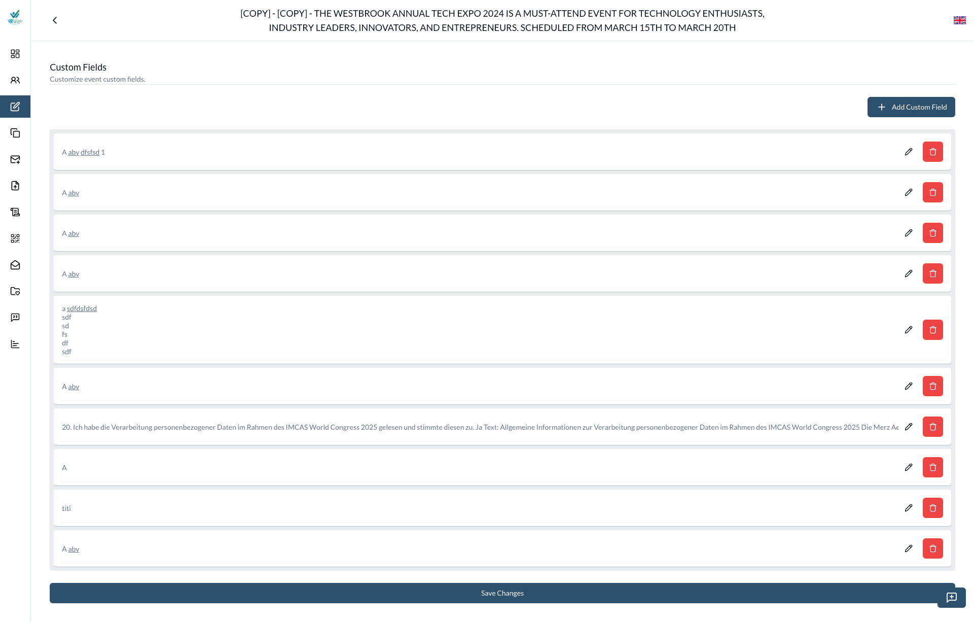 Event Settings Step 5