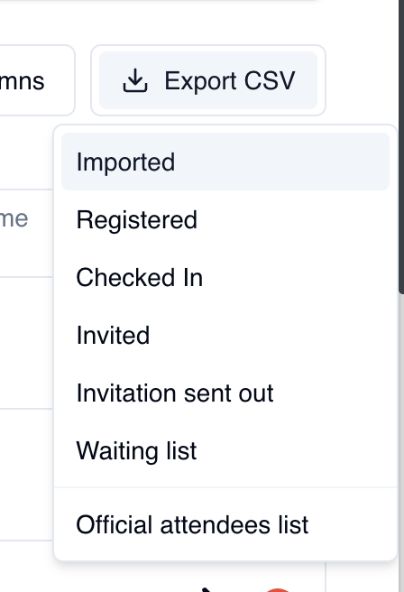 Export list by status